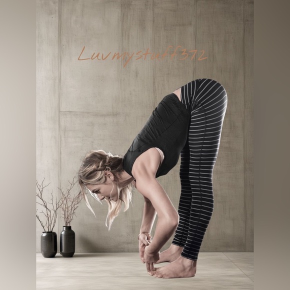 Athleta Pants - COMING SOON!!! Women’s Black Striped High-Waist Yoga Leggings
